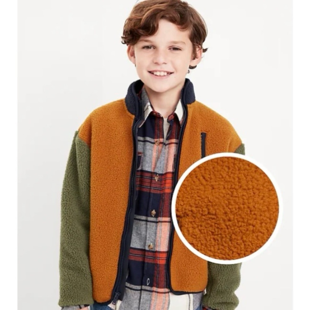 Old Navy Sherpa Fleece zip up Jacket for boys